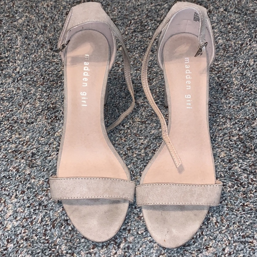 Tan suede heels